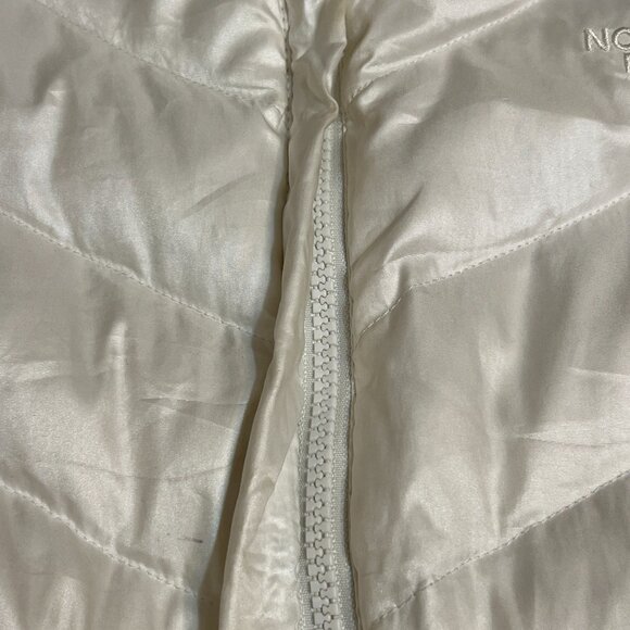The North Face 550 Down Puffer Vest Womens Large White Goose Fill Winter Jacket - Picture 5 of 10